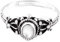 WINDALF Zarter Glücks Ring ROXIA 9 mm Perlmutt Elbenring Vintage 925 Sterlingsilber (Silber, 64 (20.4))