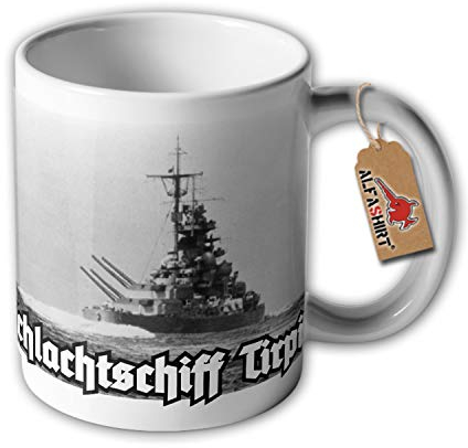Tasse Schlachtschiff Tirpitz Marine Bismarck Klasse Wilhelmshaven 128#32876