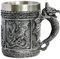 Kaffeetasse mit mittelalterlichem Drachen – Dungeons and Dragons Bierkrug – 400 ml Edelstahl-Kaffeebecher für GOT Drachenliebhaber Sammler – ideales Gothic-Geschenk, Partydekoration