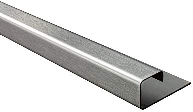5x Quadrat Edelstahlschiene Fliesenprofil Fliesenschiene L250cm 12mm gebürstet