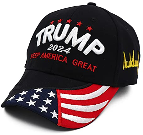 Zebery Trump Cap 2024, Donald Trump Hat 2024 Keep America Great Cap 3D Stickerei Einstellbare Baseball Cap Hut