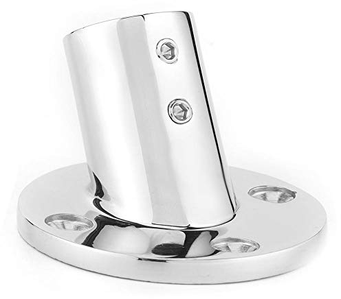 316 Edelstahl Handlauf-Fitting 60° Rundsockel für 22mm (7/8 Zoll) Rohre | Korrosionsbeständig | Bootszubehör | Marinegeeignet | Einfache Montage