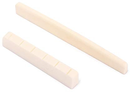 Alnicov Durable Buffalo Bone Bridge Nut Saddle for 6 String Acoustic Guitar Parts