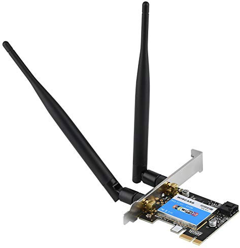 2.4G / 5G Tarjeta de Red de Adaptador Bluetooth 4.0 WiFi Adaptador Inalámbrico de Banda Dual PCI Express con Velocidad hasta 433 Mbps para Computadoras de Escritorio