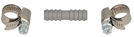 Airfit 50022SK Schlauchkupplung für Ø 8 mm Schlauch mit 2 Schlauchschellen 10-16 mm W2