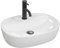 VBChome Waschbecken 50 x 39 cm Keramik Weiß Rechteckig mit Hahnloch Kleine Waschtisch Handwaschbecken Aufsatzwaschbecken Waschschale Gäste WC
