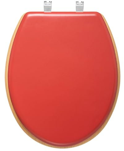 Five - Abattant WC en Bois Rose Nacarat et Naturel