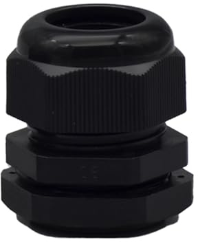 O4L - Outlet4Life IP67 Kabelverschraubung 10 Stück, wasserdicht mit Gegenmutter, metrisch M32 x 1,5 für 14-21mm Kabeldurchmesser, schwarz