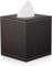 KINGFOM Cubo Porta fazzoletti in Pelle (Marrone)