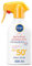 NIVEA SUN Sensitive Spray Antialergias FP50+ - Protector Solar Corporal par Alergias solares e Irritaciones - Protección Inmediata UVA/UVB - Sin Perfume - Resistente al Agua - Piel Sensible - 270 ml