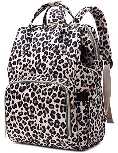 Xunteny Laptop Backpack School Bag College Backpacks Bookbag 15.6 Inch Computer Rucksack for Womens Girls School Work Business Travel (Leopard)