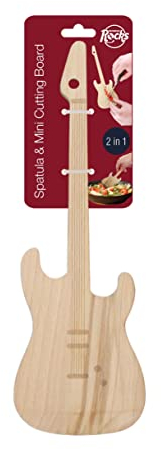 Winkee Rocks Mini planche à découper pour guitare, petite planche à découper en forme de guitare électrique, idéale comme spatule, cadeau musicien