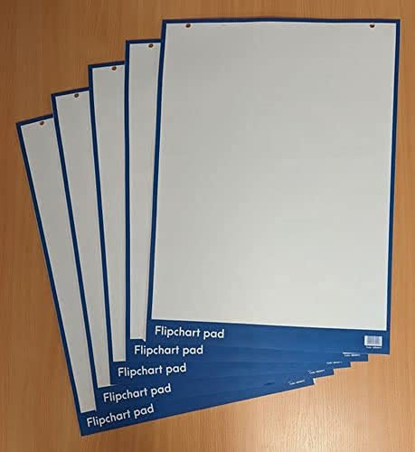 ValueX Flipchart Pad, A1, 40 Perforated Sheets, Pack of 5