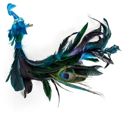 Uposao Weihnachtlicher Baumschmuck Blaue Pfau Weihnachtsbaum Vögel Dekoration Christmas Ornaments Realitätsnah Weihnachtsvögel zum Dekorieren Garten Hochzeit Kunsthandwerk