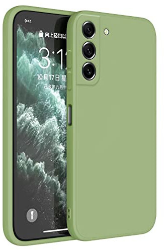 Topme Cover per Samsung Galaxy S21 FE / S21 FE 2023 (6.4 Inches) Custodia Case, Protezione Della Pelle Della Custodia in Silicone Tpu - Verde Matcha