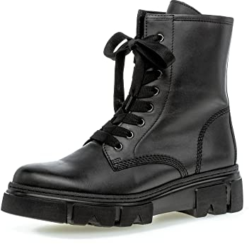 Gabor Damen Combat Boots, Frauen Stiefeletten,Wechselfußbett,Best Fitting,uebergangsschuhe,uebergangsstiefel,Winterschuhe,schwarz,40 EU / 6.5 UK