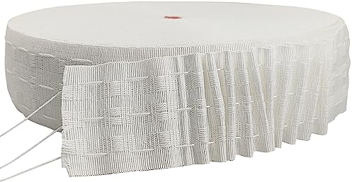 WANYIG Ruban Fronceur de Rideau 75mm Large Ruban Bande Plissé à Rideaux Rufflette pour Pli Automatique (20M)