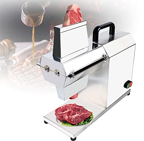 Commercial Electric Meat Tenderizer 450W Heavy Duty Meat Cuber Tenderizer 120 PCS/H Meat Grinder with Stainless Steel Body for Tenderizing Beef Turkey Chicken Pork Mutton Fish Steak