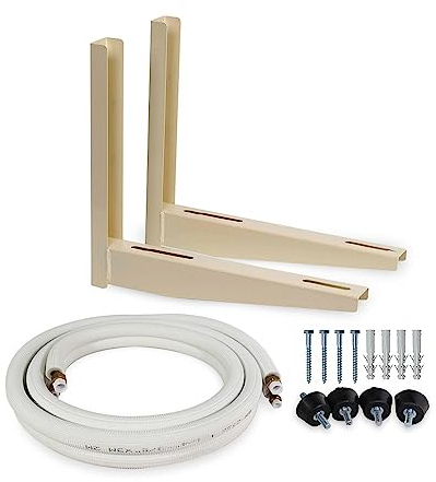 Kit instalación aire acondicionado Soporte compresor aire acondicionado exterior Tuberías aire acondicionado 1/4 3/8 3 metros
