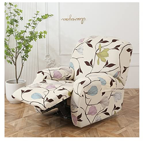 ELYSYSRL Stretchhusse für Relaxsessel 4-Teilig Stretch Sesselbezug Relaxsessel mit Seitentasche Sesselschoner für Relaxsessel Elastisch Waschbar Sesselbezug Bezug für Husse Relaxsessel (Color : #13)