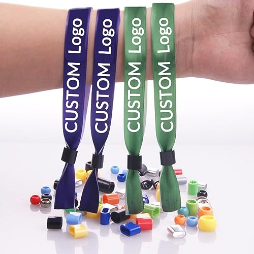 Ter Pulseras de tela para eventos, 200 unidades, personalizadas, multicolor, recuerdo, cumpleaños