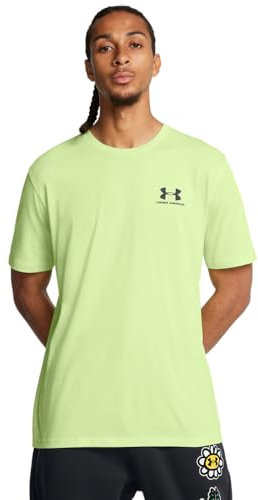 Under Armour Camiseta Deportiva para Hombre con Bloques de Color, (304) Morph Verde/Negro, X-Small