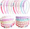 Stirnbänder für Mädchen Glitter Stern Haarband Funkelnde Pailletten Stern/Herz Haarreif,Mehrfarben-Stirnband für Kinder Teens Mädchen Haarreifen Glitzer Haarbänder Haarschmuck (10 Stück)