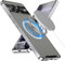 XMTON Coque pour Google Pixel 8 pour Magsafe, Coque de Cadre en métal, Protection de l'appareil Photo, Coque de téléphone Ultra - Mince Antichoc, Anti-Traces de Doigts et Anti-Rayures, Argent