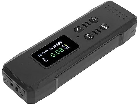 Nuklearer Strahlungsdetektor, Geigerzähler, Nuklearer Strahlungsmonitor, Wiederaufladbarer X-Datentester mit HD-LCD-Display, Strahlenschutzzubehör (BLACK)