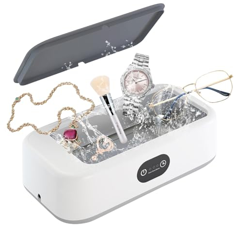 Ultraschallreinigungsgerät - 640ml Ultraschallreinigungsgerät Brille, 49000Hz Brillenreinigungsgerät, Ultraschallreiniger, Ultrasonic Cleaner für Brillen, Uhren, Ohrringe, Ring, Halsketten, Münzen
