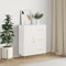 Homvdxl Modernes Sideboard mit 3 Schubladen & Tür für Wohnzimmer, freistehender Schrank, Aufbewahrung, kleiner Schrank, Buffetschrank für Wohnzimmer, Esszimmer, Flur, Weiß (Golden)