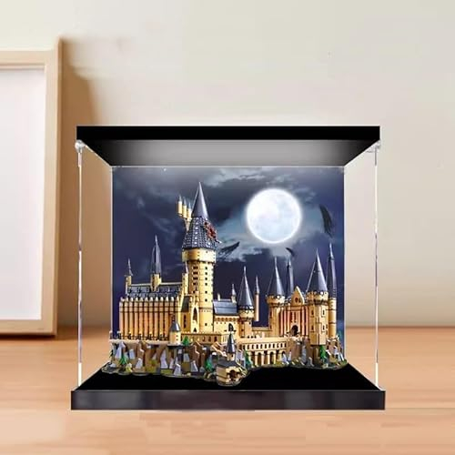 FYHCY Transparente Acryl-Vitrine, kompatibel mit LE·GO 71043 Hogwats Castle, transparente, staubdichte Vitrine (Modell Nicht im Lieferumfang enthalten) C+Light Board,3MM