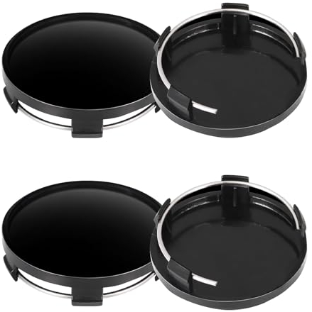 4 Pièces Cache Moyeu, Couvercle de Moyeu OD 61mm ID 56mm, Auto Cache-moyeux, Centre Roue ABS, Enjoliveur de Voiture, Accessoires de Voiture avec la Plupart des Voitures