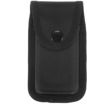 QUARKZMAN Nylon Bolsillo Cuchillo Funda 5.1 x 2.9 Horizontal Vertical Transporte Cinturón Lazo Multiherramienta Bolsa Plegable Cuchillo Cinturón Funda con A Presión Cierre Negro