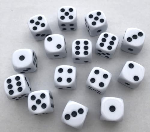 50 Stück Spiele Würfel Weiss 16mm