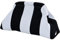 CXINLky Sommer Strand Clutch Damen, Gestrickt Gestreift Kontrastfarbe Handtaschen Klein Clutch Gewebte Tasche für Sommerstrände, Shopping, Reisen-Weiß/Schwarz