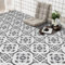 Elffloor Peel and Stick Floor Tiles, Vinyl Flooring Self Adhesive Floor Tile, Waterproof Stick on Bathroom Kitchen, Grey PVC Material 30X30cm 20pcs