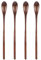 Piccoli cucchiai in legno, 4 cucchiai in legno per mangiare cucchiaio da miele con manico lungo 22,9 cm, cucchiaini da caffè, dessert, degustazione, cucchiaini in legno per cucinare, mescolare,