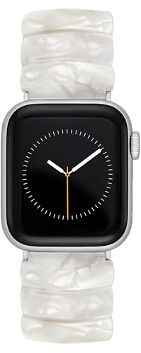 Anne Klein Damen Harz Expansion Band für Apple Watch Sicheres, verstellbares Apple Watch Band Ersatz passt für die meisten Handgelenke, Off-White, beige