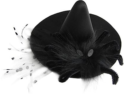 Gogogmee Hexenhut Haarnadel Spinnen Dekor Schwarz Leicht Party Kopfschmuck Halloween Karneval Geschenk