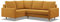 Mebligo - Ecksofa mit Schlaffunktion und Bettkasten Blank, Eckcouch mit Ottomane Links, Sofa L Form 226 x 175 x 92 cm, Couch mit Bonellfedern, Ecke Sofa Wohnzimmer, Schlafsofa - Gelb