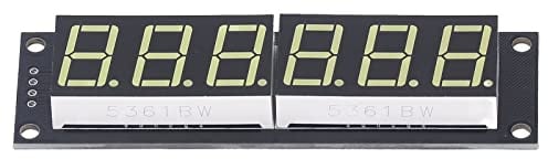 Akozon Pantalla LED de 6 Dígitos y 7 Segmentos Tubo Digital Pantalla de Luz Blanca Módulo de Pantalla Digital Listo para Enchufar Chip TM1637