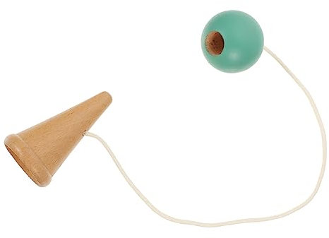 JOINPAYA Kendama Geschicklichkeitsspielzeug Kinder Hand Augen Koordination Grün Verschleißfest Interaktives Lernspiel Kinderspielzeug