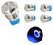 5 Stück Druckschalter Wasserdicht 16mm Schalter 12-24 V 3A Momentanen Taster Druckknopfschalter Messing 5 Pin mit Blau Ring LED-Licht für Auto Motorrad KFZ Boot