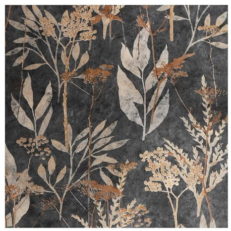Superfresco Easy Solstice Black Gold Floral Wallpaper | Paste The Wall | Black Floral | Eco-Friendly