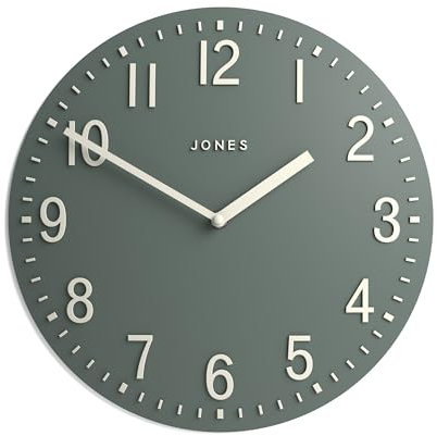 JONES CLOCKS® Chili wanduhr | Moderne Konvexe Uhr | 30cm | Grün | Zeitgenössischer Charme, ideal für küche, Wohnzimmer, büro oder Schlafzimmer