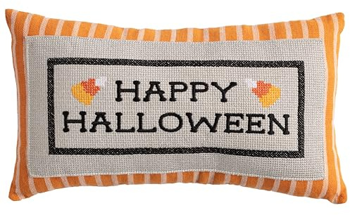 Mud Pie Halloween Happy Halloween Embroidered Pillow