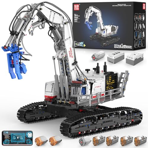 Mould King Technik Holzgreifer Bauspielzeug, 17062 City Spielzeugbagger für Jugendliche ab 14 Jahren, 4195 Teile High-Tech Modell Klemmstein Bausatz