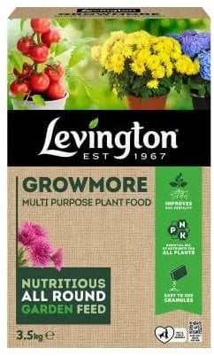 Levington Growmore – All-Purpose Plant Feed Fertiliser (NPK 5-10-0) for Bedding Plants, Flowers, Trees, Bushes & Vegetables – 3.5kg & 9kg Sizes
