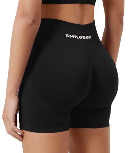 SMILODOX Shorts Damen Nomeli Scrunch, Kurze Seamless Sportshorts Shaped Fit, Booty Scrunch & Kontur-Design, Radlerhose elastisch & bequem, ideal für Training, Freizeit, Gym, Workout & Alltag